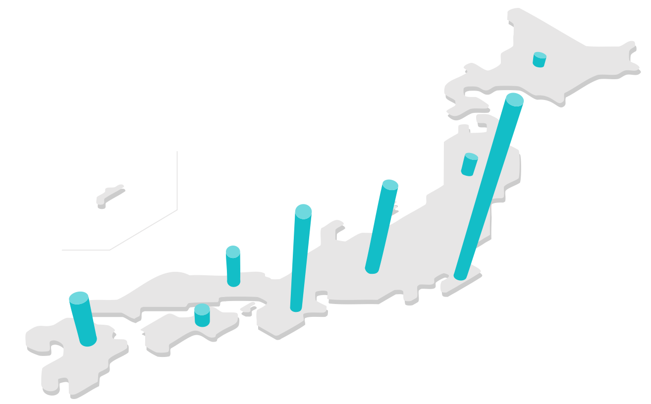 地域別加入者数分布マップ